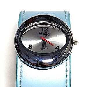 Beijo turquoise aqua slap bracelet watch